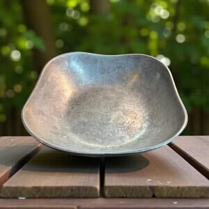 Vintage Wilton Mount Joy, PA USA 9" Square Rounded Pewter Metalware Serving Bowl